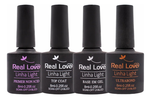 Kit 4 Preparadores 10ml Unha Blindagem L ...